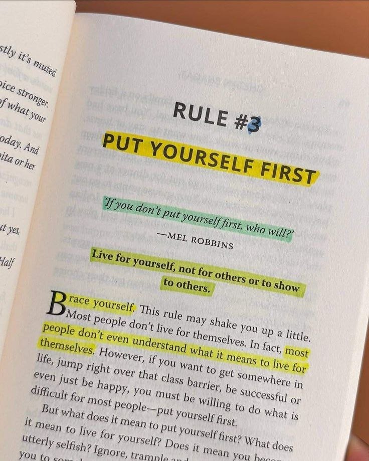 Put yourself  first
