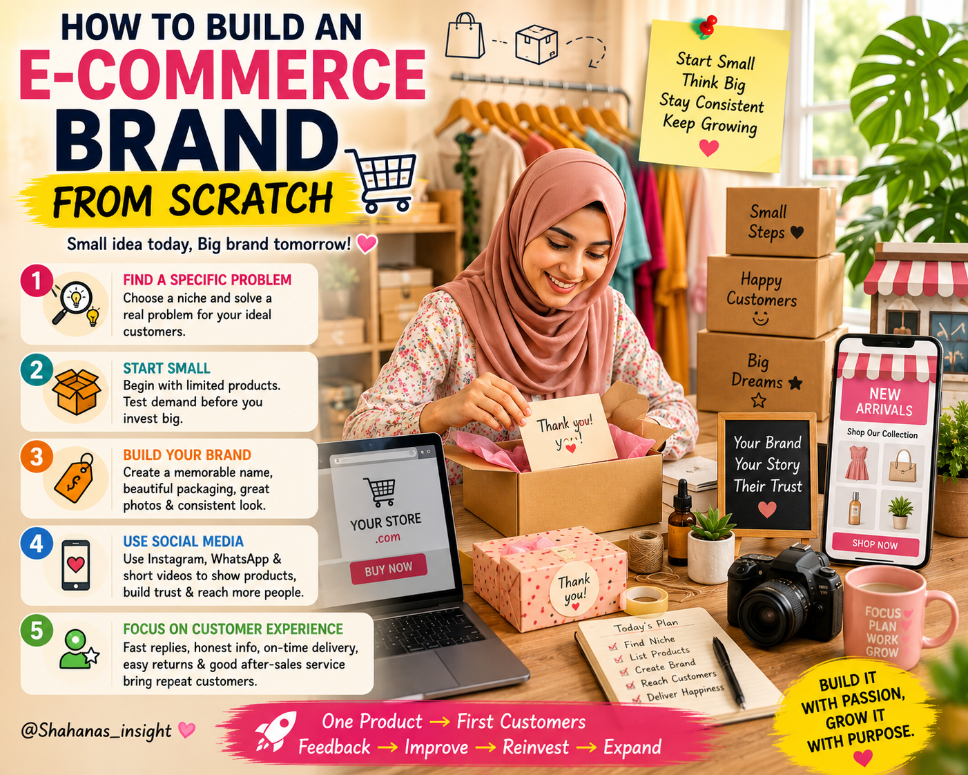 How to build a E-commerce brand from scratch.