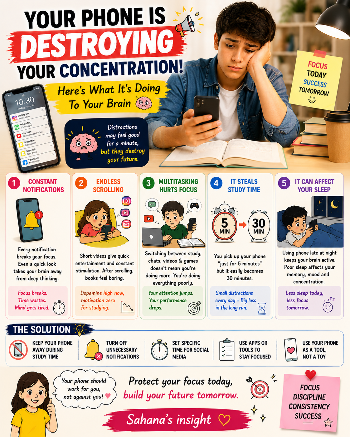 Your phone is destroying-heres what it's doing to your brain.your concentration,