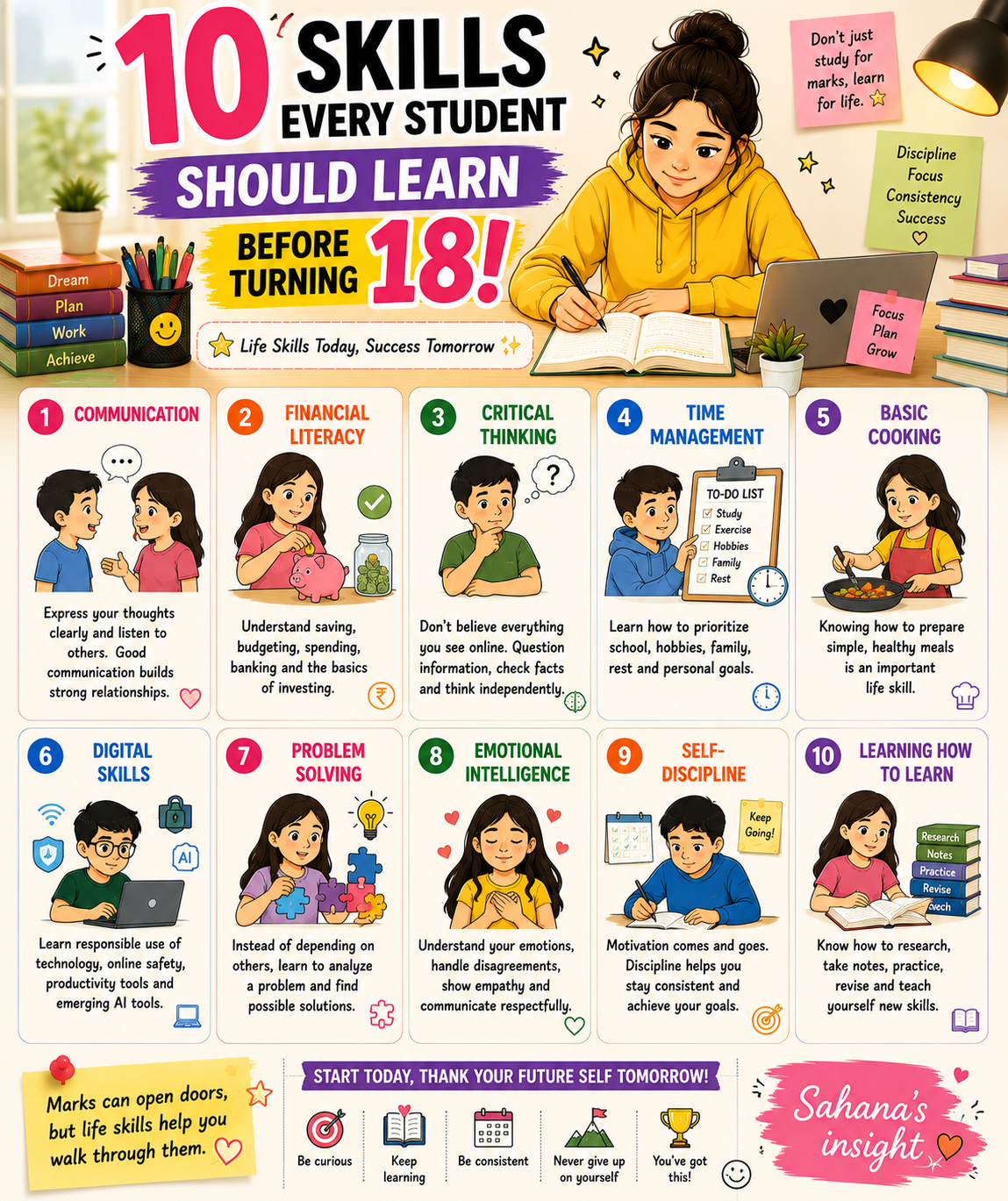 Study techniques that every student should learn before turning 18